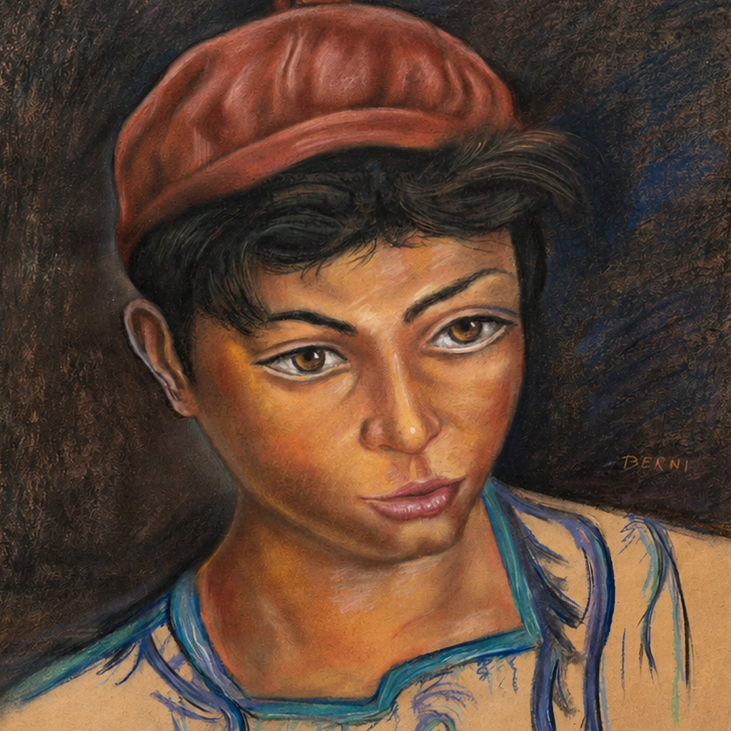 El chico de la gorra colorada - Antonio Berni