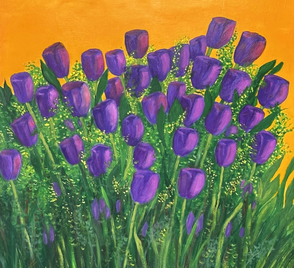 Tulipanes violetas