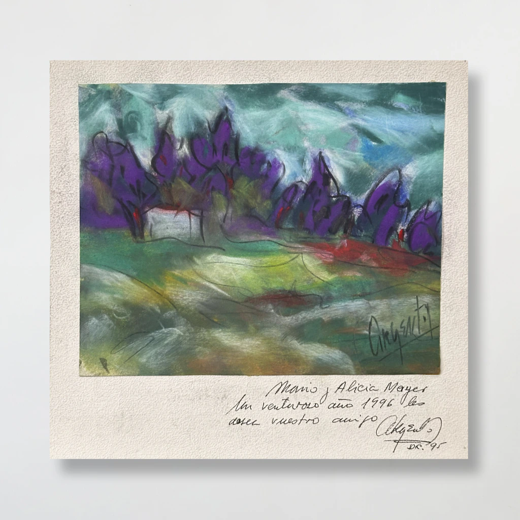 Sin título (Paisaje con arboleda) - Osvaldo Argento