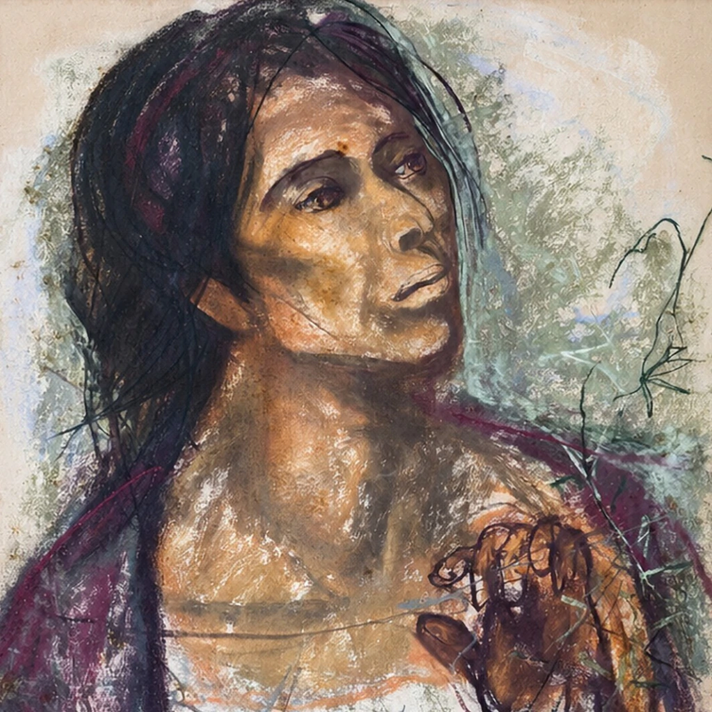 Mujer detrás del alambrado - Juan Carlos Castagnino