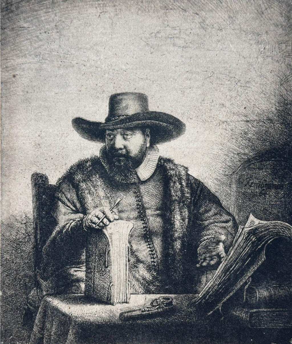 Retrato de Cornelis Claesz Anslo - Rembrandt van Rijn, 1641