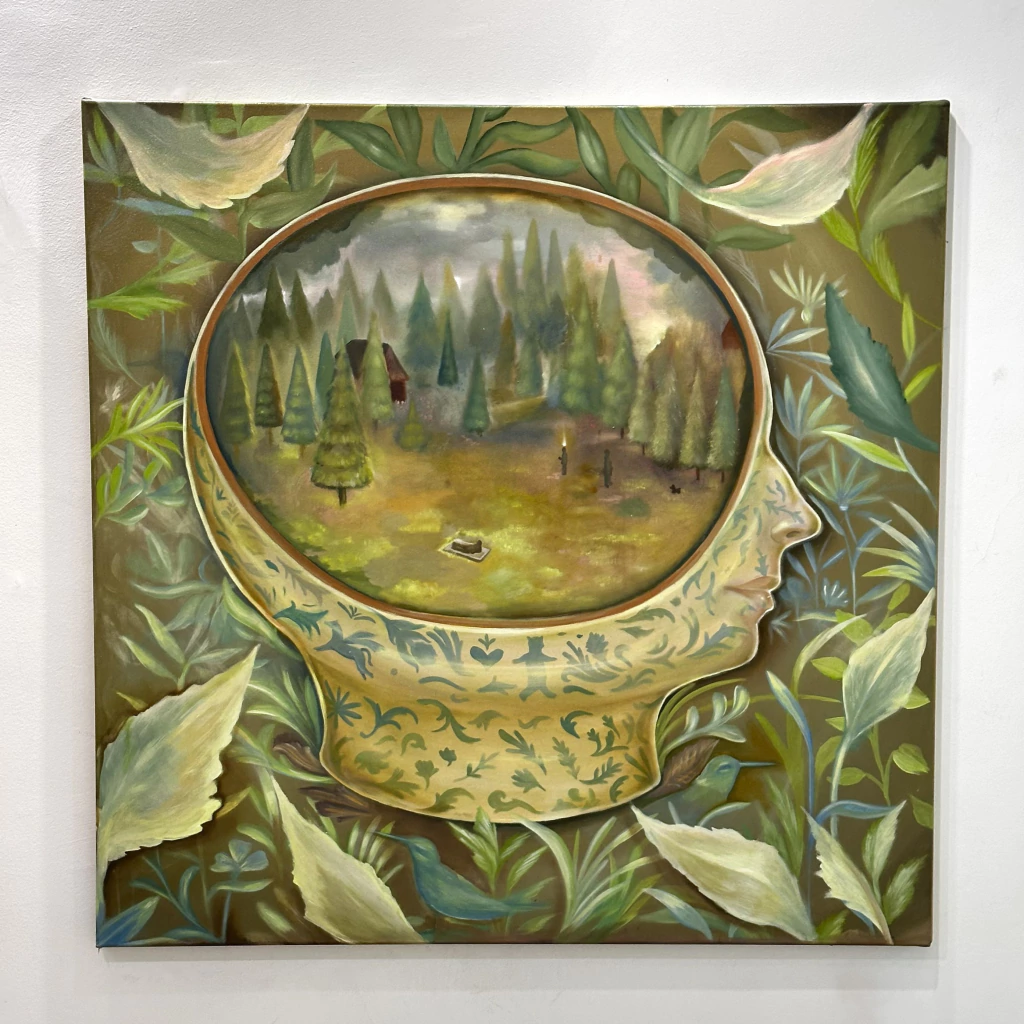 La casita y el bosque de pinos
