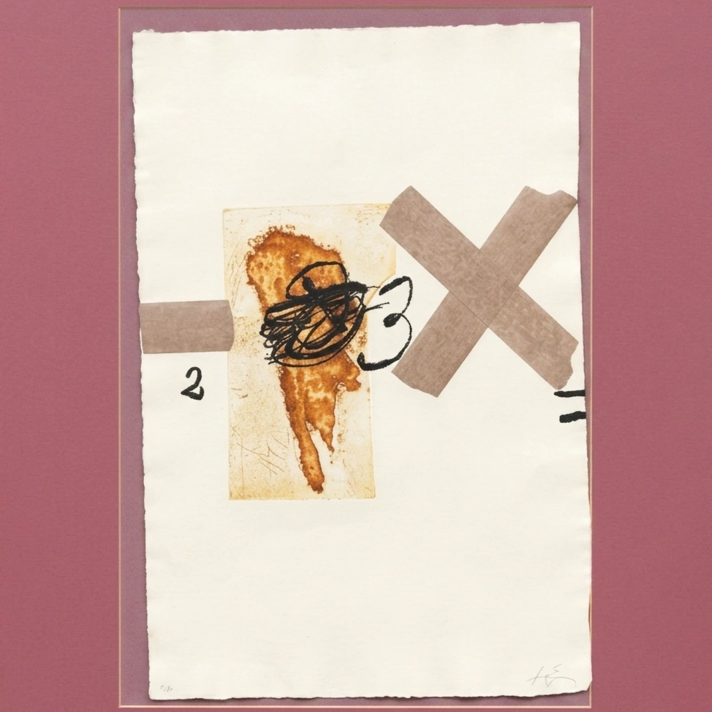 Signes Sur Croix - Antoni Tàpies, 1976